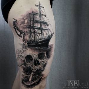 Maritimes Tattoo in black&white