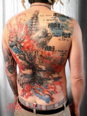 Sleeve Aquarell/Realistic/Trash